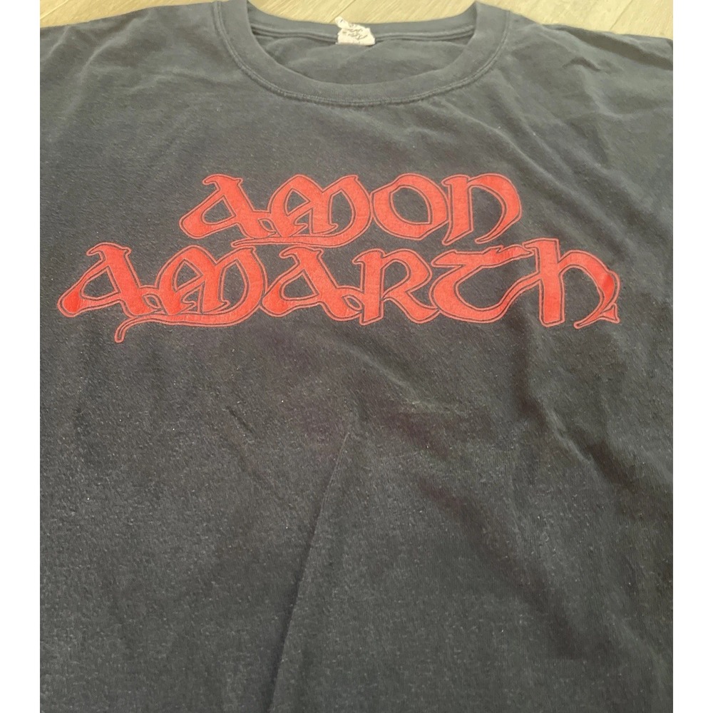 Vintage Amon Amarth Band T-shirts Men's XL Black Red Letters Anvil Tag - Picture 5 of 5